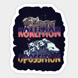 Koalition Opossition Sticker